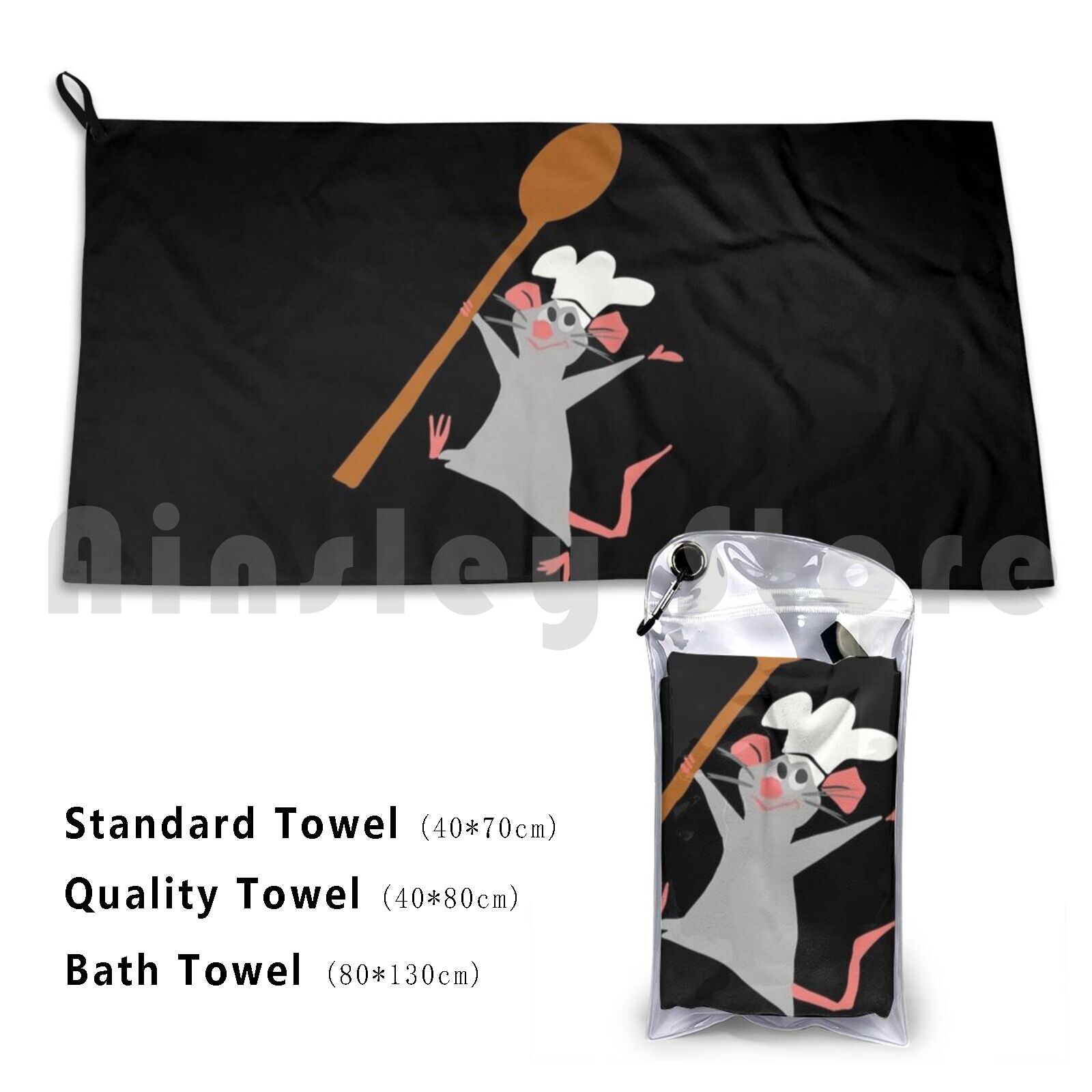 Quick Food Snacks - Handuk Mandi Tikus Koki Bantal Pantai