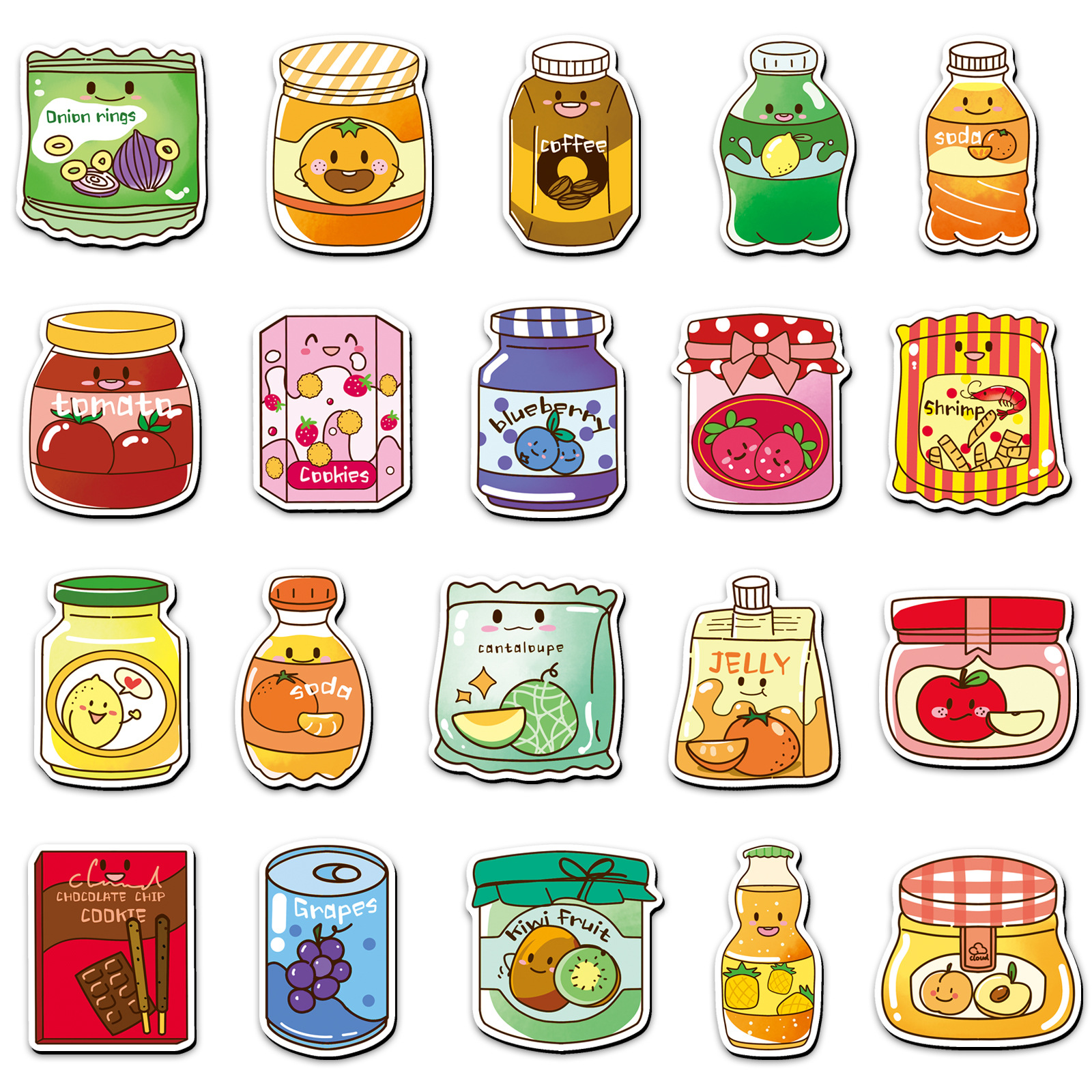 Soft Food Snacks Kids - 20 Buah/Set Magnet Kulkas Minuman Camilan