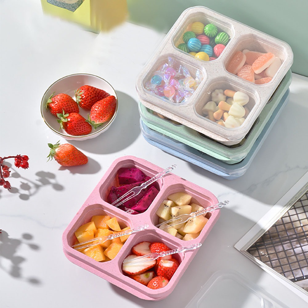 Food Prep Snacks - 1 Buah Wadah Makanan 4 Kompartemen