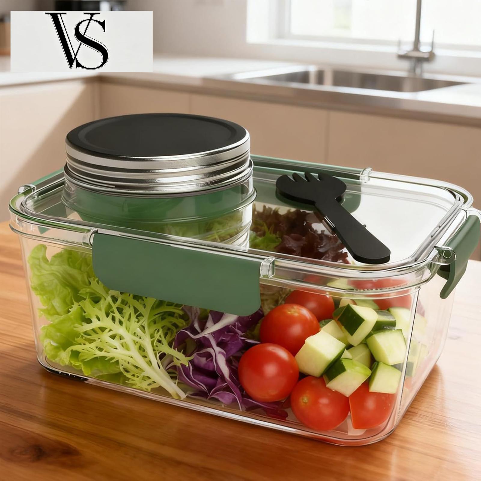 Food Prep Snacks - Wadah Salad 2.5 OZ, Wadah Penyimpanan