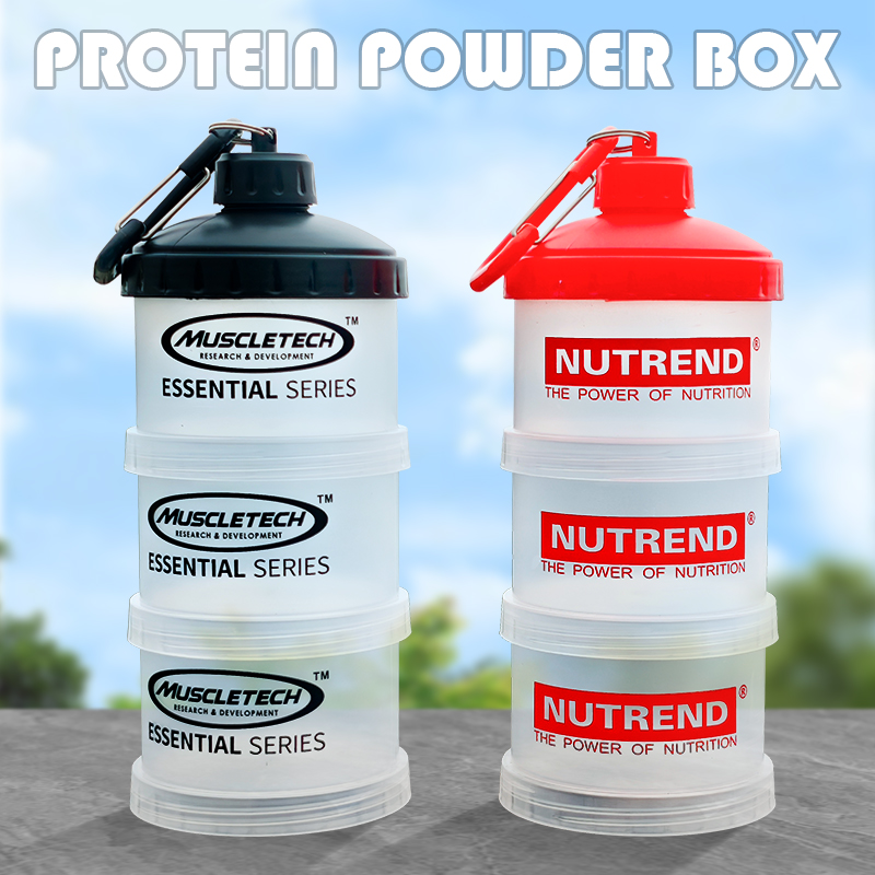 Food Protein Snacks - Kotak Bubuk Protein Portabel 3 Lapis