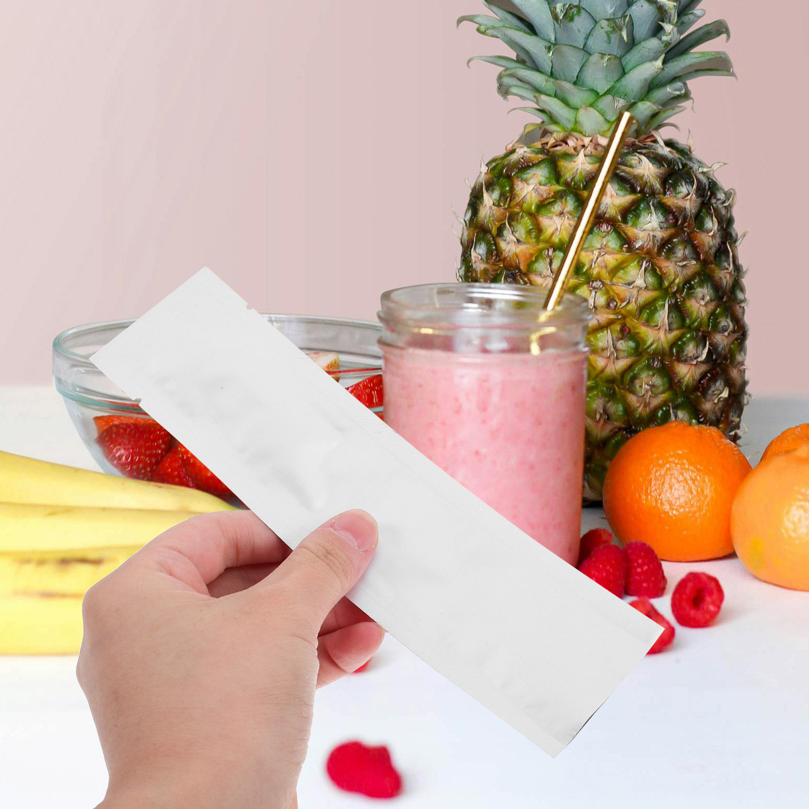 Food Protein Snacks - 100Pcs Kantong Penyegel Vakum Multi-Fungsi Penyimpanan