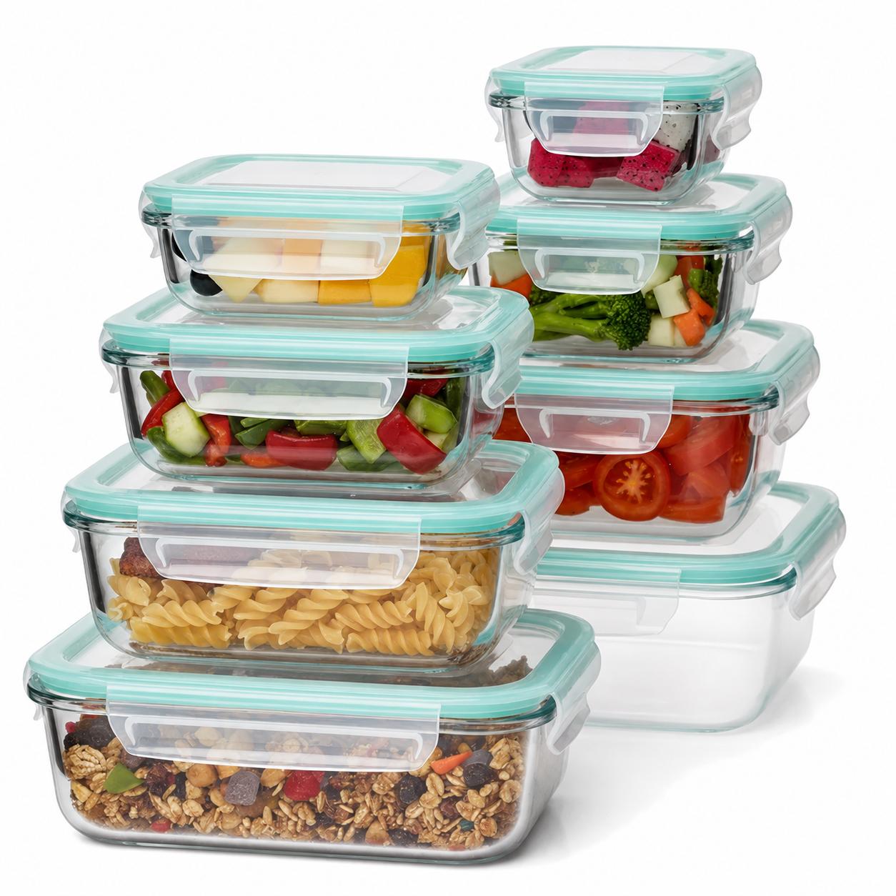 Food Prep Snacks - 8 Buah Wadah Penyimpanan Makanan Kaca