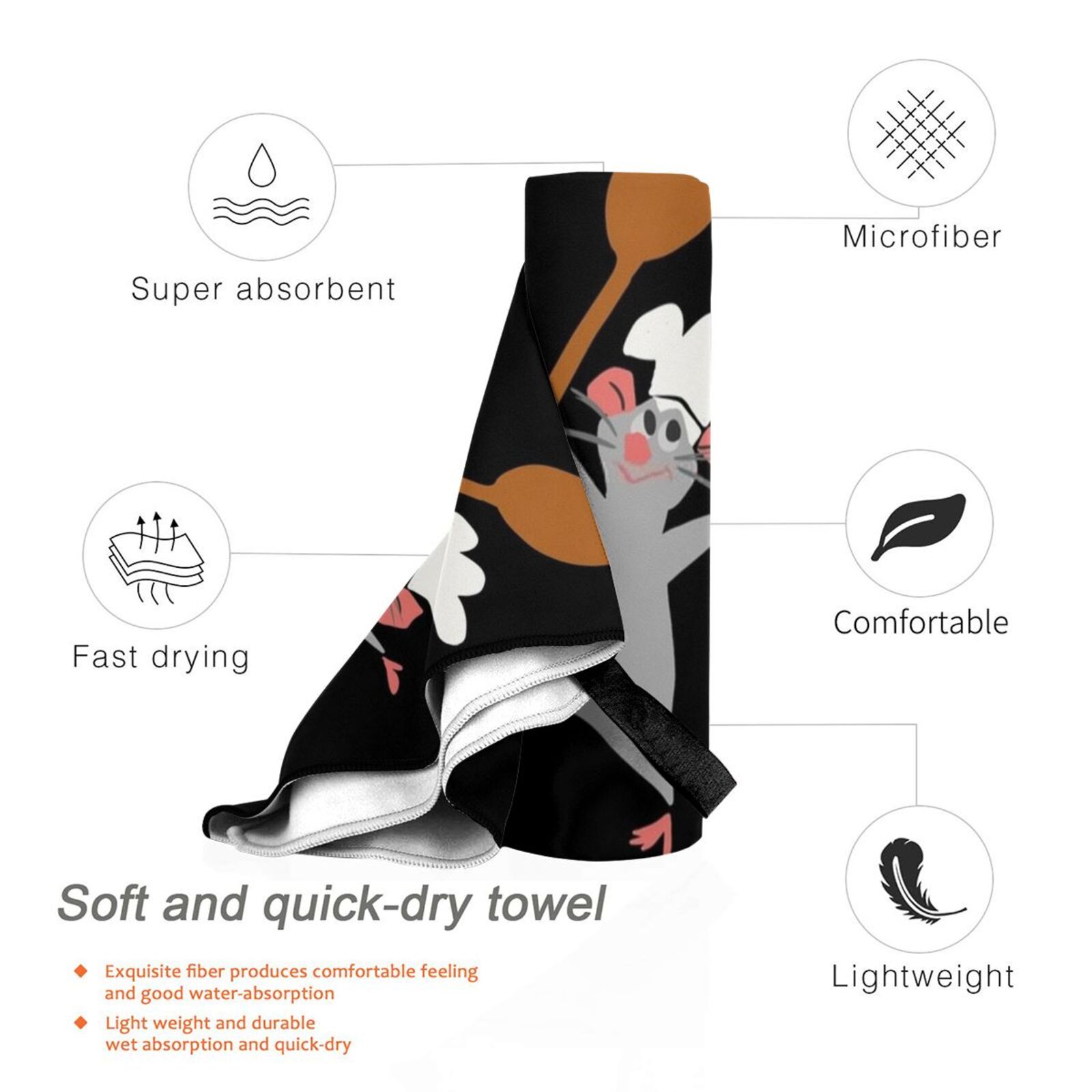Handuk Mandi Tikus Koki Bantal - Quick Food Snacks ulasan dan harga