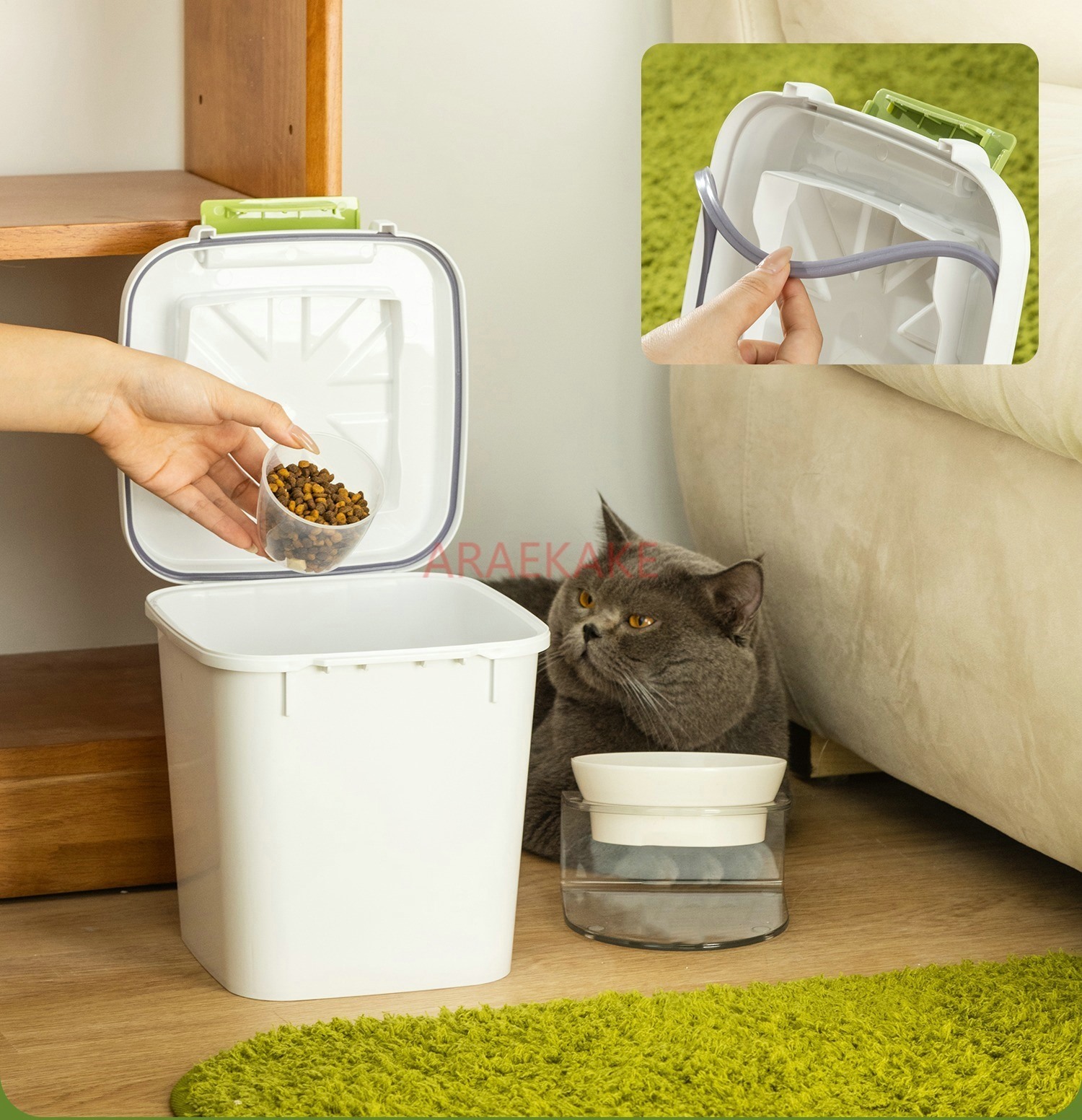 Tempat makanan kucing, penyimp - Food Snacks Items ulasan dan harga