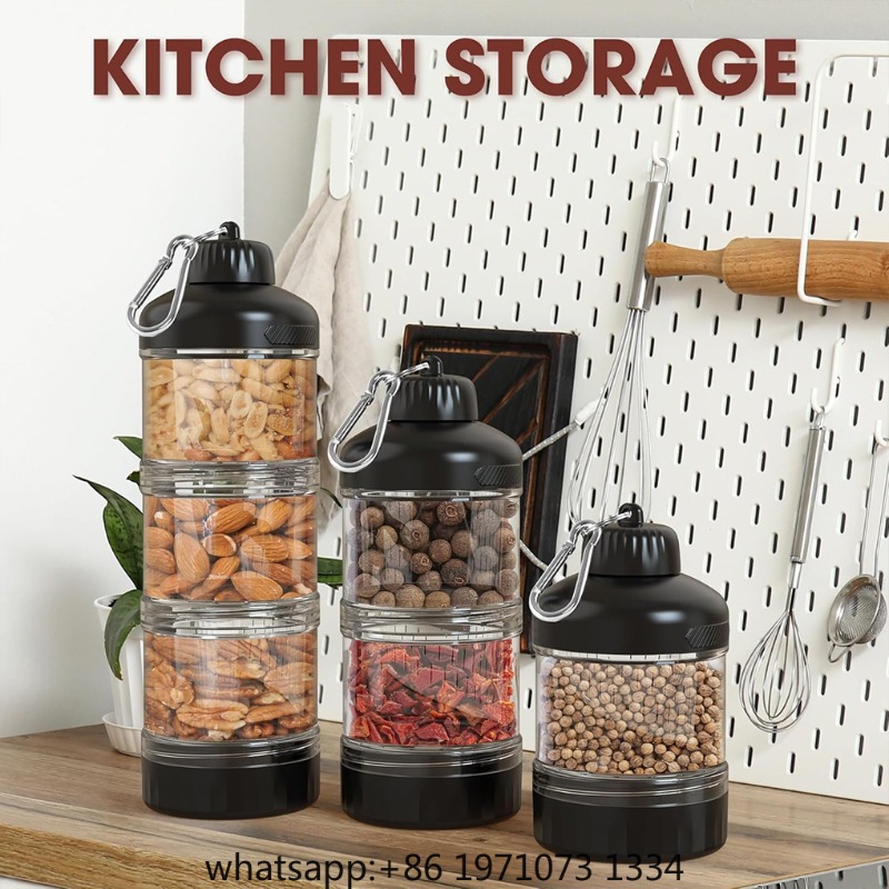 Kotak Dispenser Bubuk 3 Lapis  - Food Protein Snacks ulasan dan harga