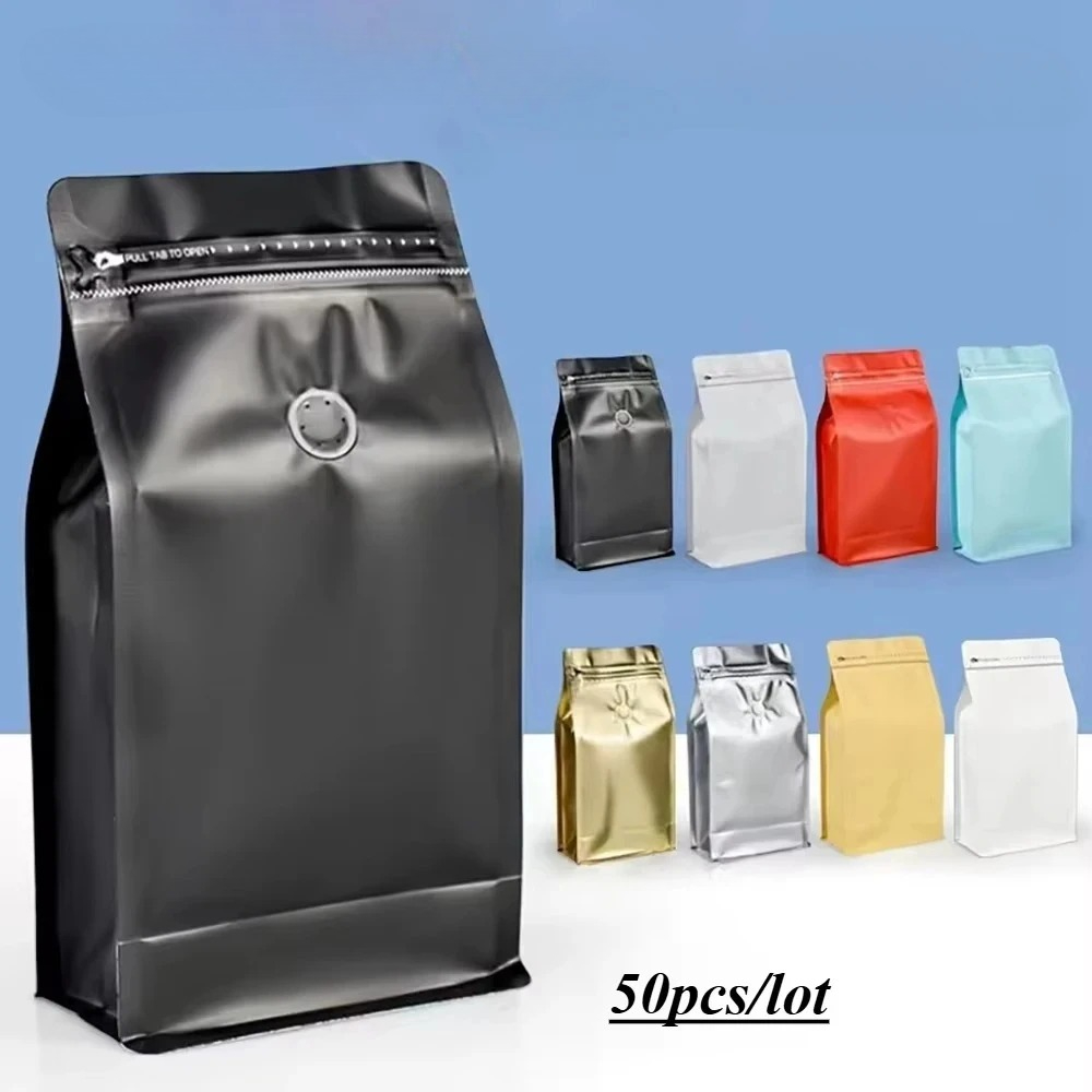 50 Buah Tas Biji Kopi Ziplock  - Food Protein Snacks ulasan dan harga
