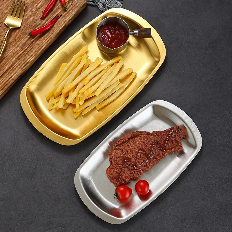 Piring Makan Stainless Steel 3 - Food Snacks In Korea ulasan dan harga