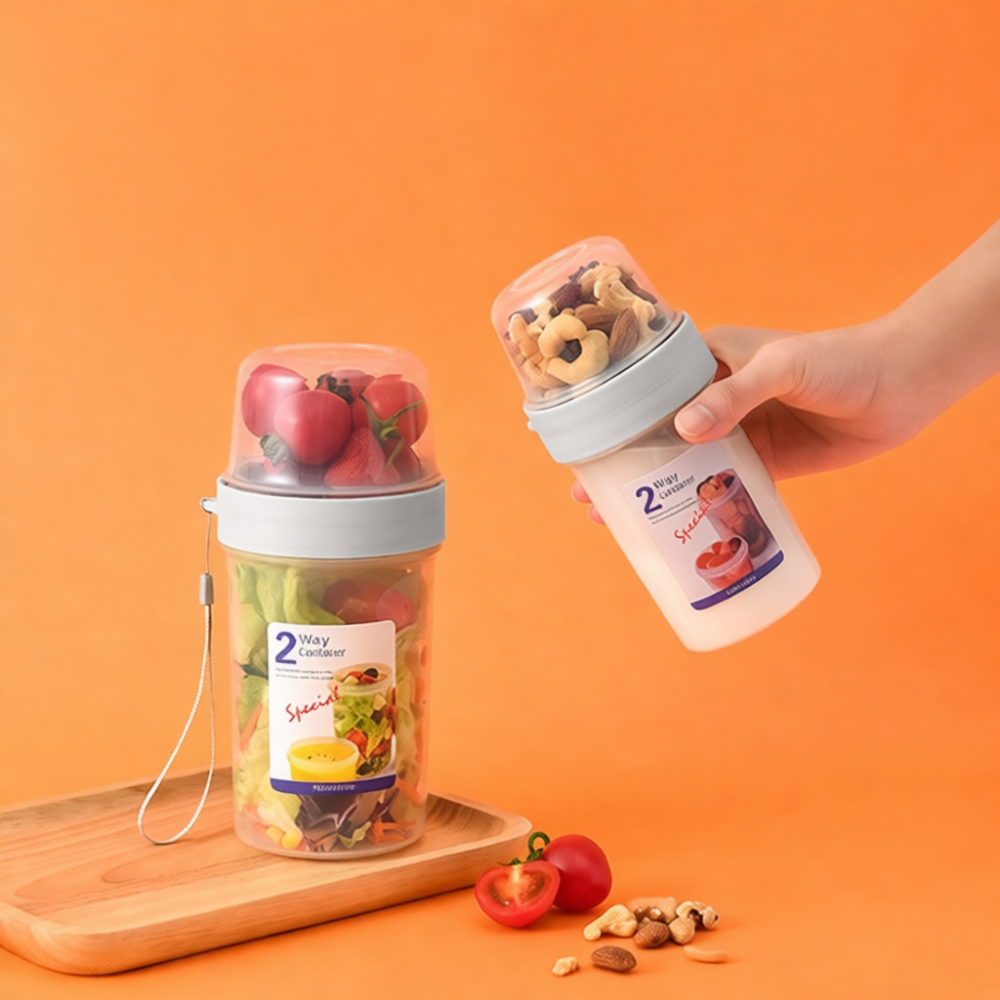 Wadah Makanan Anti Bocor Dua L - Food Prep Snacks ulasan dan harga